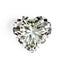 Moissanite 1PC Chunky 16x16 MM Heart Faceted White Pure Man Made Loose Gemstones