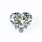 Moissanite 1PC Medium 9x9 MM Heart Faceted White Lustrous Man Made Gems
