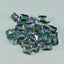 Mystic Quartz 1PC Small 6x8 MM Emerald Faceted Multicolor Luster Semi Precious Loose Gemstones
