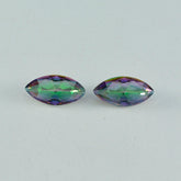 Mystic Quartz 1PC Small 5x10 MM Marquise Faceted Multicolor Splendid Semi Precious Loose Gemstone