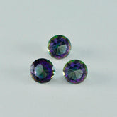 Mystic Quartz 1PC Small 7x7 MM Round Faceted Multicolor Splendid Semi Precious Gems