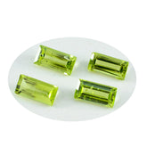 Peridot 1PC Medium 7x14 MM Baguette Faceted Green Shine Semi Precious Loose Gemstones