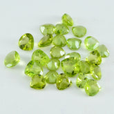 Peridot 10PC Tiny 4x4 MM Heart Faceted Green Brilliant Semi Precious Loose Gemstones