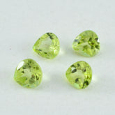 Peridot 1PC Tiny 5x5 MM Heart Faceted Green Sparkling Semi Precious Gems