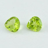 Peridot 1PC Small 7x7 MM Heart Faceted Green Splendid Semi Precious Loose Gemstone