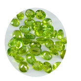 Peridot, 1 Stück, mittelgroß, 7 x 10 mm, oval, facettiert, grün, poliert, lose Halbedelsteine
