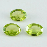 Peridot 1PC Small 7x9 MM Oval Faceted Green Sparkling Semi Precious Gems