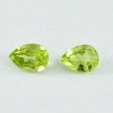 Peridot 1PC Small 7x9 MM Pear Faceted Green Superior Semi Precious Loose Gemstone