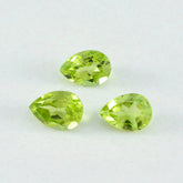Peridot 1PC Medium 8x10 MM Pear Faceted Green Fiery Semi Precious Gems