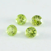 Peridot 1PC Medium 9x9 MM Round Faceted Green Lustrous Semi Precious Gems