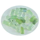 Prehnite 1PC Small 6x12 MM Baguette Cabochon Green Lustrous semi Precious Semi Precious Gemstone