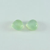 Prehnite 1PC Large 10x10 MM Heart Cabochon Green Genuine semi Precious Loose Gems