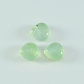 Prehnite 1PC Large 11x11 MM Heart Cabochon Green Superior semi Precious Loose Gemstone