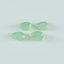 Prehnite 1PC Small 6x8 MM Pear Cabochon Green Pure semi Precious Precious Gemstone