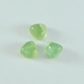 Prehnite 1PC Large 11x11 MM Triangle Cabochon Green Polished semi Precious Loose Gemstones