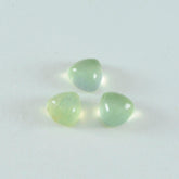 Prehnite 1PC Small 8x8 MM Triangle Cabochon Green Fiery semi Precious Gems