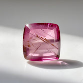 Pink Tourmaline 1PC Large 10x10 MM Cushion Cabochon Pink Shine semi Precious Loose Gemstones