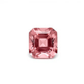 Rosa Turmalin, 1 Stück, mittelgroß, 9 x 9 mm, Kissenform, facettiert, rosa, glänzend, Halbedelstein, loser Edelstein