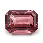 Pink Tourmaline 1PC Small 7x9 MM Emerald Faceted Pink Brilliant Semi Precious Loose Gemstones