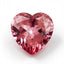 Pink Tourmaline 1PC Medium 9x9 MM Heart Faceted Pink Lustrous Semi Precious Loose Gemstone