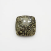 Pyrite 1PC Large 10x10 MM Cushion Cabochon Gray Genuine semi Precious Loose Gemstones