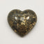 Pyrite 1PC Large 10x10 MM Heart Cabochon Gray Lustrous semi Precious Semi Precious Gemstone