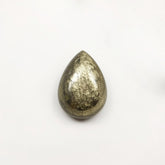 Pyrite 1PC Tiny 5x7 MM Pear Cabochon Gray High-Quality semi Precious Loose Gemstones