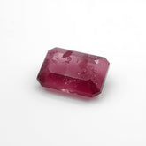 Red Jade 10PC Tiny 2x4 MM Baguette Faceted Red Fiery Semi Precious Gems