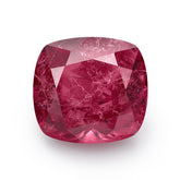 Red Jade 1PC Large 10x10 MM Cushion Faceted Red Shine Semi Precious Loose Gemstones