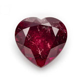 Red Jade 1PC Large 10x10 MM Heart Faceted Red Shine Semi Precious Loose Gemstones