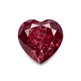 Red Jade 1PC Large 11x11 MM Heart Faceted Red Fine Semi Precious Gems