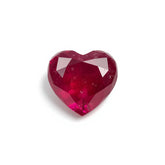Red Jade 1PC Tiny 6x6 MM Heart Faceted Red Polished Semi Precious Loose Gemstones