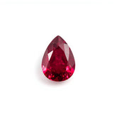 Red Jade 10PC Tiny 4x6 MM Pear Faceted Red Genuine Semi Precious Loose Gemstones