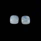 Rainbow Moonstone 1PC Small 7x7 MM Cushion Cabochon White Polished semi Precious Loose Gemstones