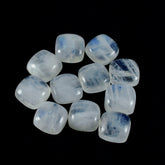 Rainbow Moonstone 1PC Medium 9x9 MM Cushion Cabochon White Luster semi Precious Precious Gemstone