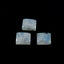 Rainbow Moonstone 1PC Medium 7x10 MM Emerald Cabochon White Fiery semi Precious Semi Precious Gemstone