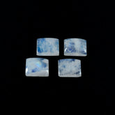 Rainbow Moonstone 1PC Small 7x9 MM Emerald Cabochon White Pure semi Precious Loose Gemstones