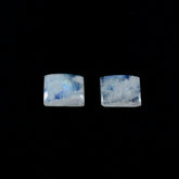 Rainbow Moonstone 1PC Medium 8x10 MM Emerald Cabochon White Brilliant semi Precious Precious Gemstone