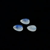 Rainbow Moonstone 1PC Small 6x9 MM Pear Cabochon White Fine semi Precious Semi Precious Gemstone