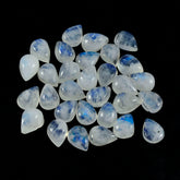 Rainbow Moonstone 1PC Large 8x12 MM Pear Cabochon White Pure semi Precious Loose Gemstones