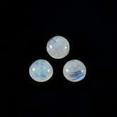 Rainbow Moonstone 1PC Large 11x11 MM Round Cabochon White Brilliant semi Precious Loose Gems