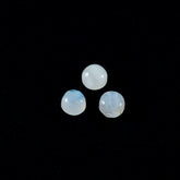 Rainbow Moonstone 1PC Tiny 6x6 MM Round Cabochon White Natural semi Precious Loose Gemstone