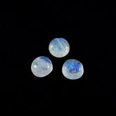 Rainbow Moonstone 1PC Small 8x8 MM Round Cabochon White Superior semi Precious Semi Precious Gemstone