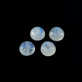 Rainbow Moonstone 1PC Medium 9x9 MM Round Cabochon White Pure semi Precious Precious Gemstone
