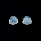 Rainbow Moonstone 1PC Large 10x10 MM Triangle Cabochon White Lustrous semi Precious Loose Gemstone