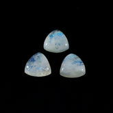 Rainbow Moonstone 1PC Large 11x11 MM Triangle Cabochon White Shine semi Precious Loose Gemstones