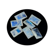 Rainbow Moonstone 1PC Small 6x12 MM Baguette Faceted White Natural Semi Precious Gems