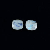 Rainbow Moonstone 1PC Large 11x11 MM Cushion Faceted White Fine Semi Precious Loose Gemstone
