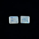Rainbow Moonstone 1PC Large 10x12 MM Emerald Faceted White Shine Semi Precious Loose Gemstones