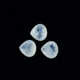 Rainbow Moonstone 1PC Chunky 14x14 MM Heart Faceted White Genuine Semi Precious Loose Gems